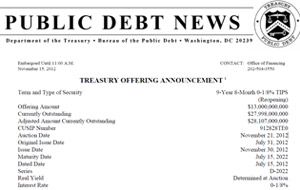 Treasury announcement